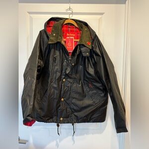 NWT Barbour Solar Transport XXL Rustic Brown Black Lightweight Waxed Jacket 2XL